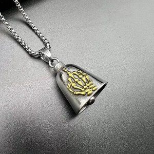 BIKER STAINLESS STEEL MIDDLE FINGER GREMLIN BELL